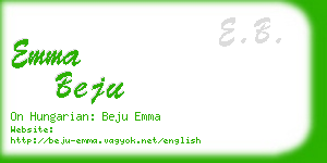 emma beju business card